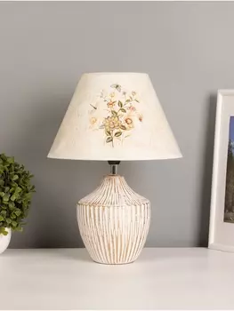 Лампа настольная 38043/1 E14 40Вт белый/бежевый 28х28х40 см RISALUX