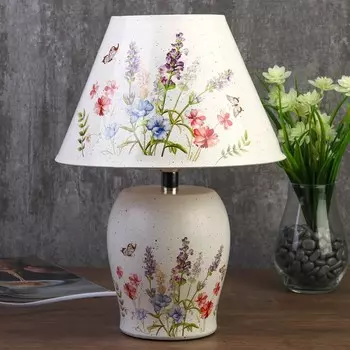 Лампа настольная 6793948/1 E14 40Вт "Полевые цветы" 25х25х34 см