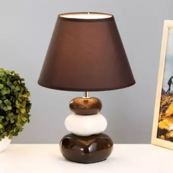 Лампа настольная 9313033TL/1 E14 40Вт коричневый-белый 25х25х34 см RISALUX