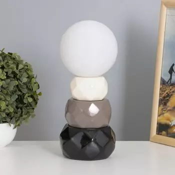 Лампа настольная «Амани» 140 Вт Е14 белый/кофе 11.511.528 см