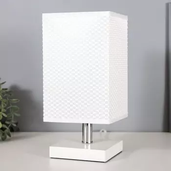 Лампа настольная "Амстердам" 1х40Вт E27 белый 13,5х13,5х28 см.