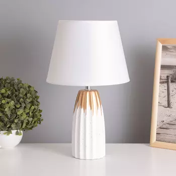 Лампа настольная «Анеле» 140 Вт Е14 белый/золото 222238 см