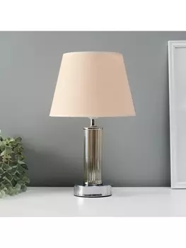 Лампа настольная «Арабеска» 140 Вт Е27 хром/бежевый 222236 см