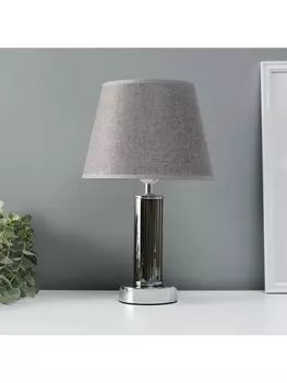 Лампа настольная «Арабеска» 140 Вт Е27 хром/серый 222236 см