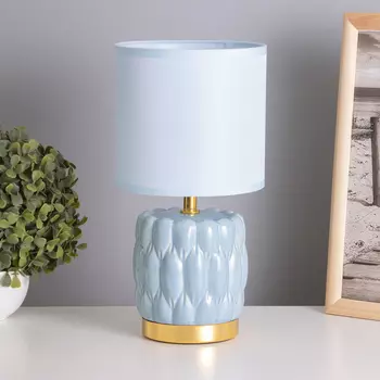 Лампа настольная «Бенита» 140 Вт Е14 синий 151530 см