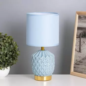 Лампа настольная «Бернарда» 140 Вт Е14 голубой 151530 см