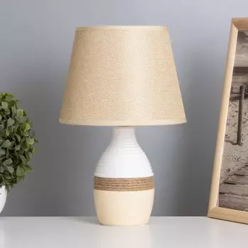 Лампа настольная «Дафна» 140 Вт Е14 белый/бежевый 292030 см