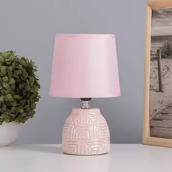 Лампа настольная «Давид» 140 Вт Е14 розовый 141424 см