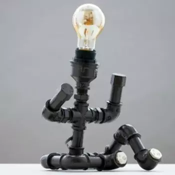 Лампа настольная Доминик 1х60Вт Е27 коричневый