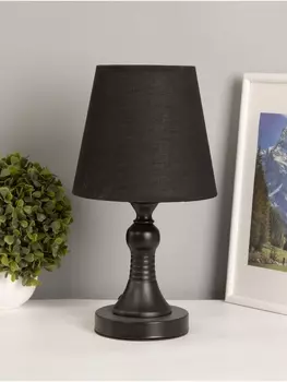 Лампа настольная Е27 25W 220В "Турон черная" 19х19х31 см RISALUX