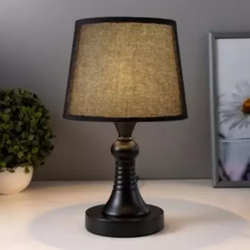 Лампа настольная Е27 25W 220В "Турон черная" 31х19х19 см RISALUX