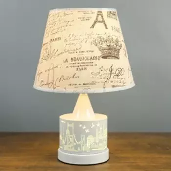 Лампа настольная Е27 25W "Город" низ подсветка 27х27х39,5 см