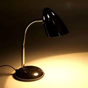 Лампа настольная E27 "Металлик" (220V) черная 32х16х14 см RISALUX