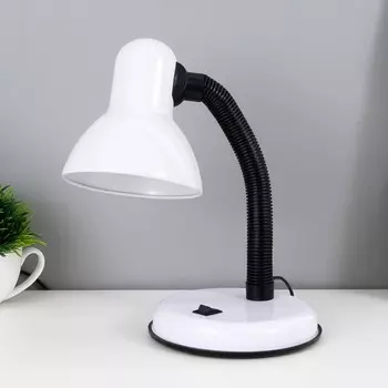 Лампа настольная Е27, с выкл. (220 В) белая 341414 RISALUX