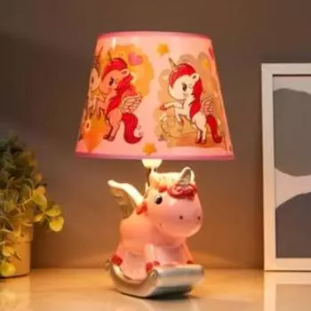 Лампа настольная «Единорог» розовый E14 40 Вт 220 В 322020 см RISALUX