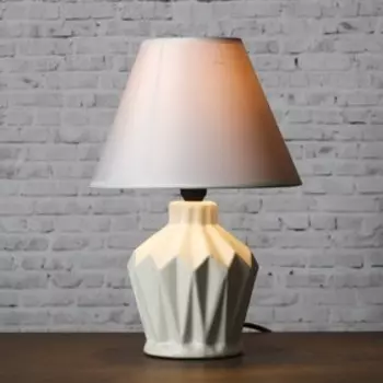 Лампа настольная «Грани» 125 Вт E14 белый 202030 см RISALUX