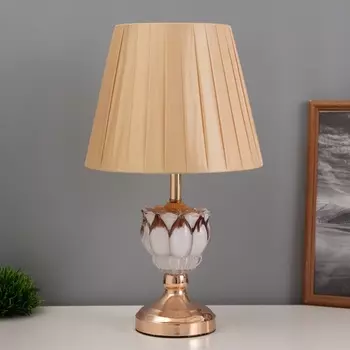 Лампа настольная «Инез» 140 Вт Е27 14 Вт LED золото/бежевый 252545 см