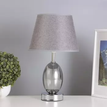 Лампа настольная "Изольда" 1х40Вт Е27 дымчатый 22,5х22,5х38см