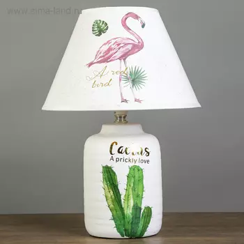 Лампа настольная керамика «Кактус» белый 140 Вт Е14 372525 см RISALUX