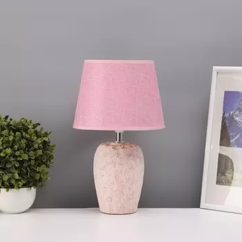 Лампа настольная «Кира» 140 Вт Е14 розовый 202034 см