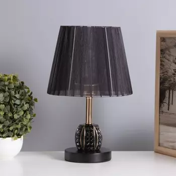 Лампа настольная «Клаудия» 140 Вт Е27 15 Вт LED черный/прозрачный 212134 см