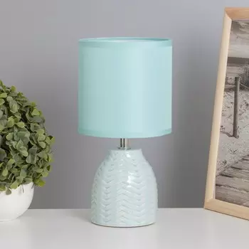 Лампа настольная «Квиллен» 140 Вт Е14 голубой 131325 см