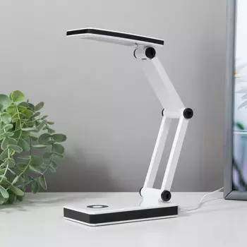 Настольная лампа складная «Современный» 30хLED от батареек/USB бело-черный 24712.5 см