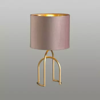 Лампа настольная Lumion. Stacy, 40Вт, E14, 340х180х180 мм, цвет матовое золото, розовый