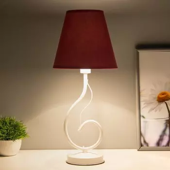 Лампа настольная Марсель 1х15Вт Е14 18х18х42см белый/розовый RISALUX