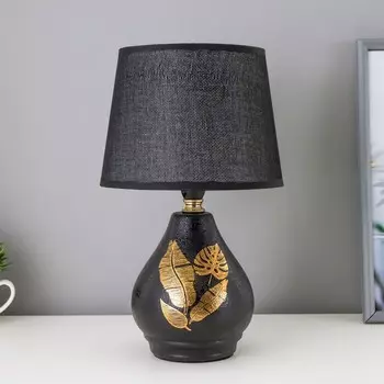 Лампа настольная "Монстера" 1хЕ14 40Вт черный 17х17х29 см