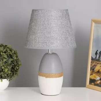 Лампа настольная «Никола» 140 Вт Е14 бело-серый 232338 см