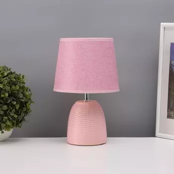 Лампа настольная «Плетение» 140 Вт Е14 розовый 202034 см