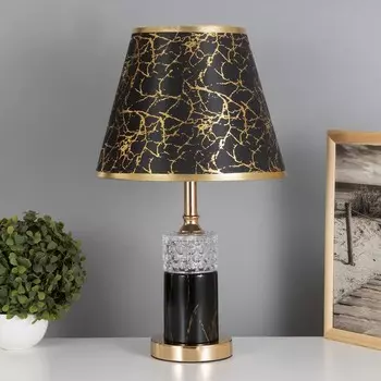 Лампа настольная «Рамира» 140 Вт Е27+подсветка, черный/золото 272748 см