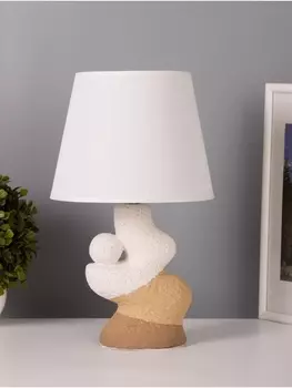 Лампа настольная RISALUX «Гряда», 140 Вт Е27, бежевый/белый, 202032 см