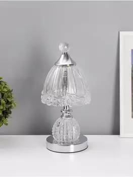 Лампа настольная RISALUX «Переливы», LED, 10 Вт, ночник 3 Вт, хром, 13.513.533 см