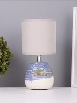 Лампа настольная RISALUX «Рэндзи», 140 Вт Е14, синий/белый, 131325 см