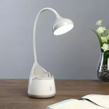 Лампа настольная "Сапфир" АКБ USB 6Вт серый 20х10х33 см.