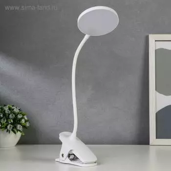 Лампа настольная сенсорная 16109/1 LED 4 Вт USB АКБ 3000/6000К белый 9.51244 см RISALUX