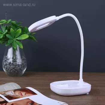 Лампа настольная сенсорная 18695195/1 20хLed 3 режима АКБ USB белый 12х12х41 см