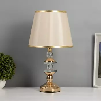 Лампа настольная «Сентенция» 140 Вт Е27+ LED подсветка 3 Вт золото 252545 см