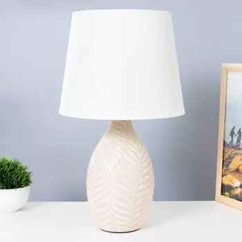 Лампа настольная "Тропики" Е14 1х40Вт бежевый 25х25х42 см 4327202