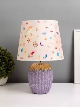 Лампа настольная «Успех» 1хЕ14 40 Вт фиолетовый 10767605