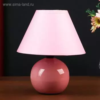 Лампа настольная «Яблочко», 25 см, 220V, розовая RISALUX