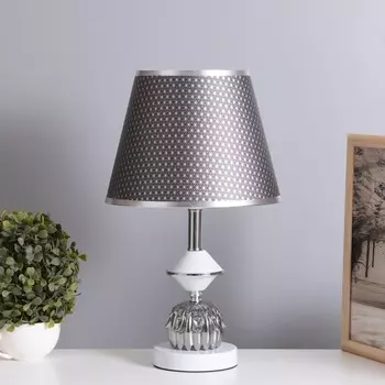 Лампа настольная «Яна» 140 Вт Е27 15 Вт LED белый/дымчатый 252541 см