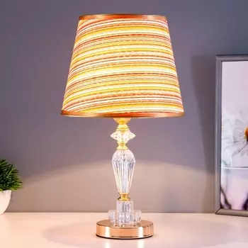 Лампа настольная "Зебрано" 1x60Вт E27 золото 22х22х40 см RISALUX