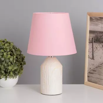 Лампа настольная «Жизель» 140 Вт Е14 розовый 202032 см