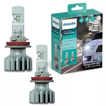 Лампа Philips H11 /H8/H16 12/24V-LED 5800K 12W Ultinon Pro5000 LED Fog, 2 шт, 11366U50CWX2