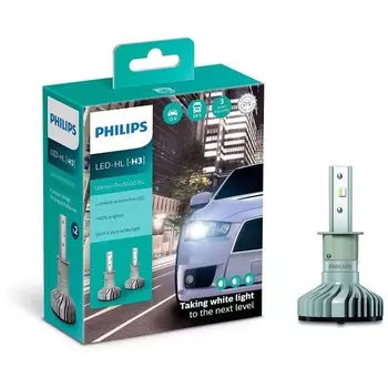 Лампа Philips H3 12/24V-LED (PK22s) 5800K 15W Ultinon Pro5000 HL LED, 2 шт, 11336U50CWX2