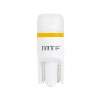 Лампа светодиодная 12 В, MTF Light,Т10/W5W, 1W, 4000К, линза матовая, 2 шт