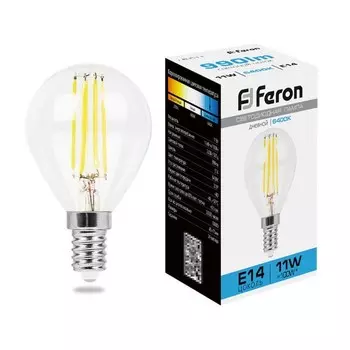 Лампа светодиодная Feron, E14, 11 Вт, 230 В, дневной свет